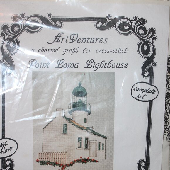 Art Ventures Counted Cross Stitch Kit Point Loma Lighthouse Complete Kit - Picture 2 of 4